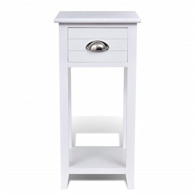 vidaXL Nightstand with 1 Drawer White - House of Isabella AU