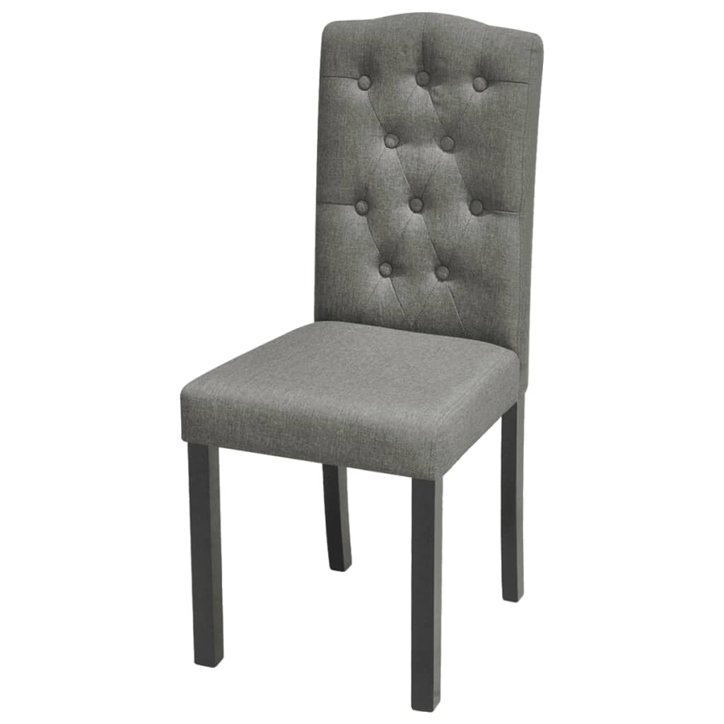 Dining Chairs 6 pcs Grey Fabric