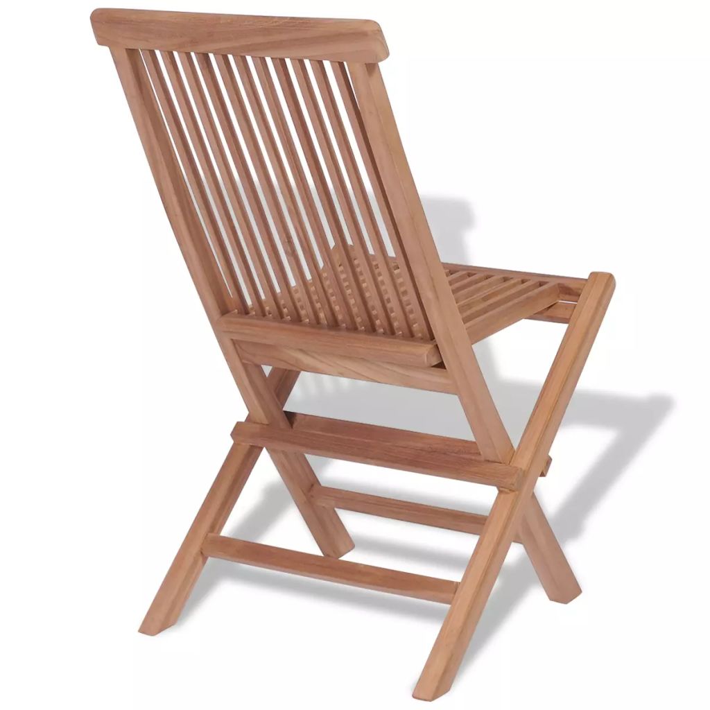 vidaXL Folding Garden Chairs 2 pcs Solid Teak Wood - House of Isabella AU