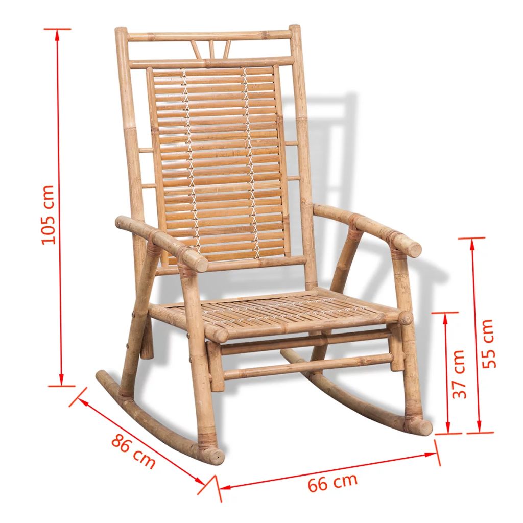 vidaXL Rocking Chair Bamboo - House of Isabella AU