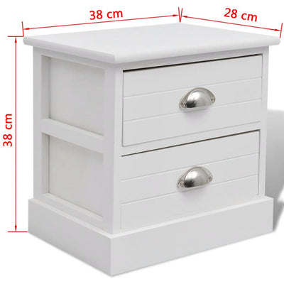 vidaXL French Bedside Cabinet White - House of Isabella AU