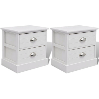 vidaXL French Bedside Cabinets 2 pcs White - House of Isabella AU