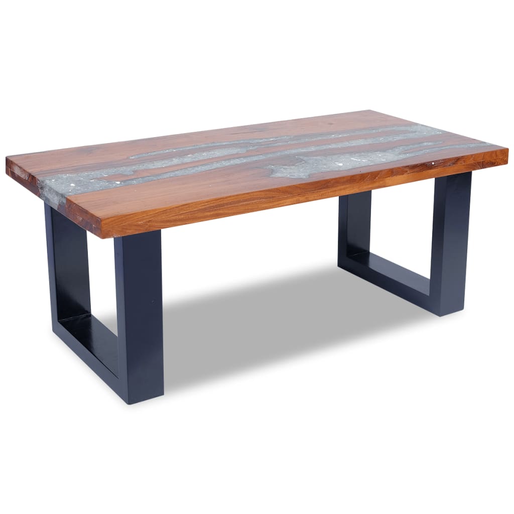 Coffee Table Teak Resin 100x50 cm