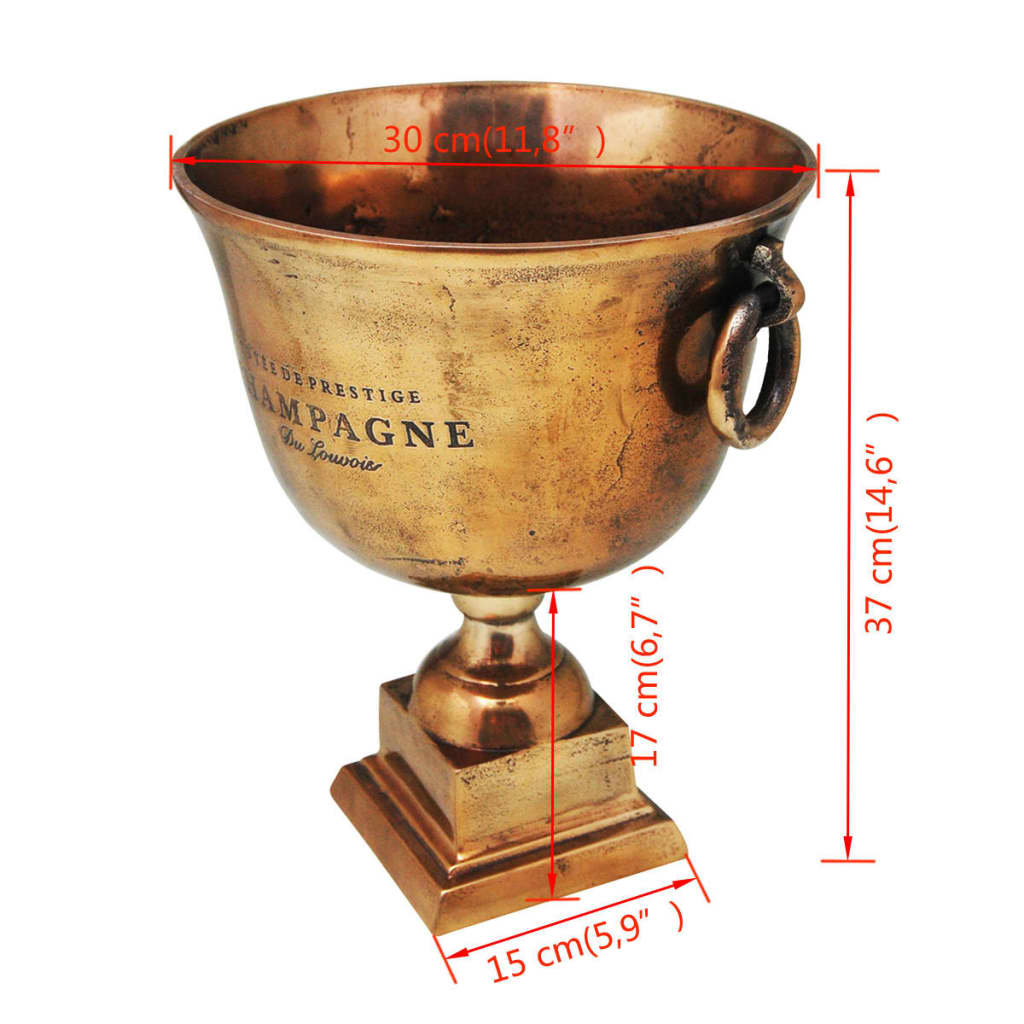 vidaXL Trophy Cup Champagne Cooler Copper Brown - House of Isabella AU