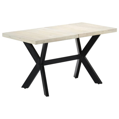 vidaXL Dining Table 140x70x75 cm Solid Bleached Mango Wood - House of Isabella AU
