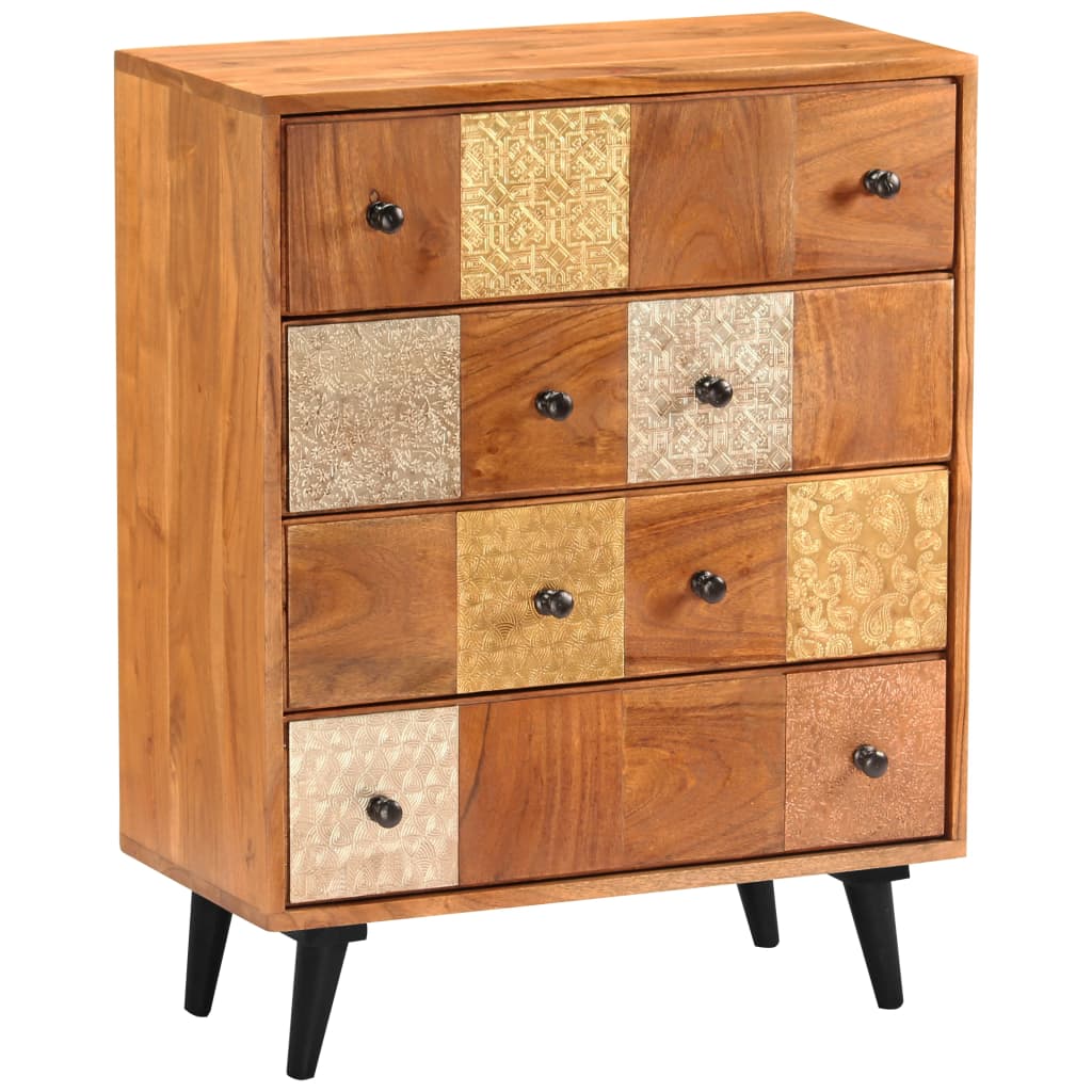 vidaXL Chest of Drawers 60x30x75 cm Solid Acacia Wood - House of Isabella AU