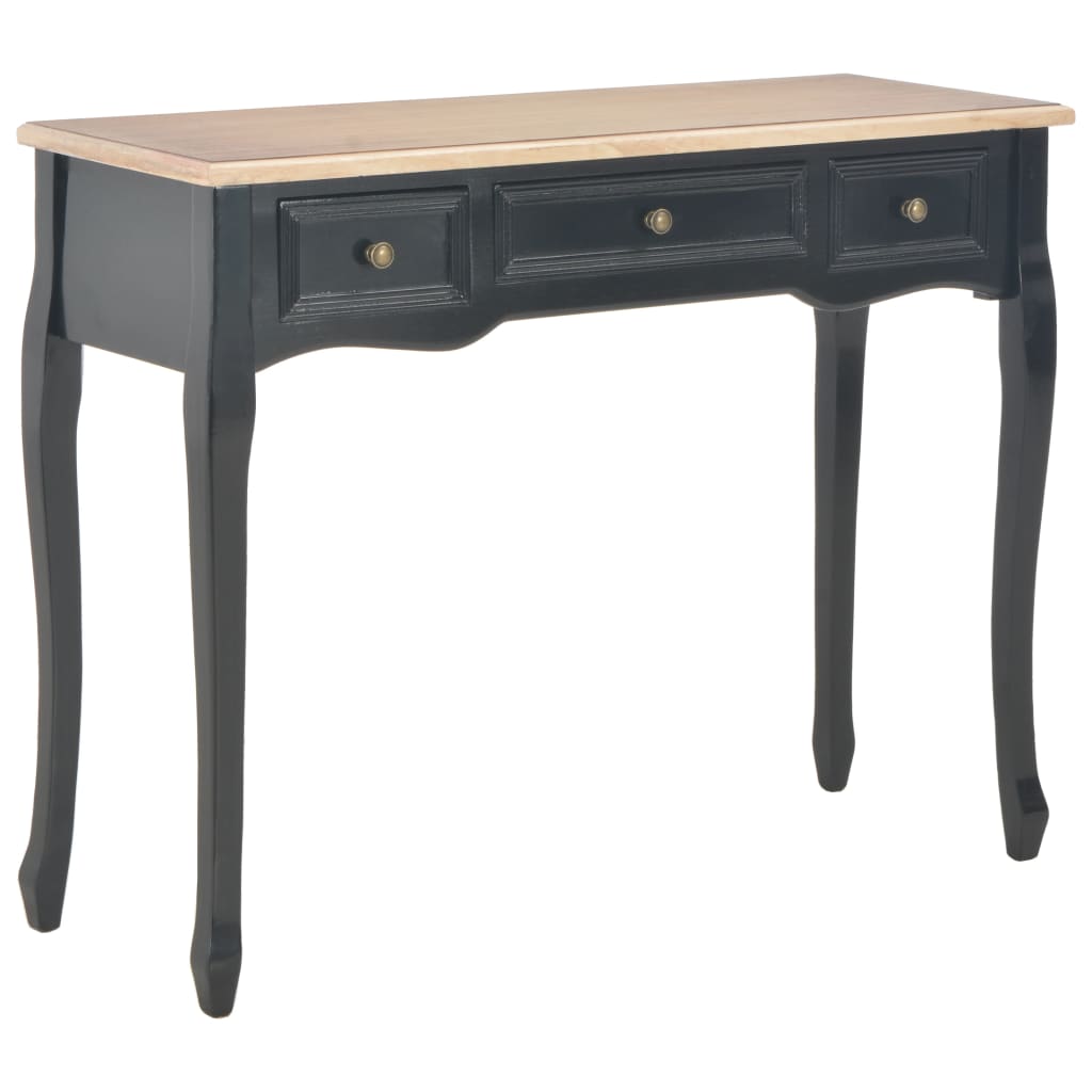 vidaXL Dressing Console Table with 3 Drawers Black - House of Isabella AU