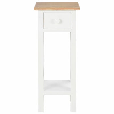 vidaXL Side Table White 27x27x65.5 cm Wood - House of Isabella AU