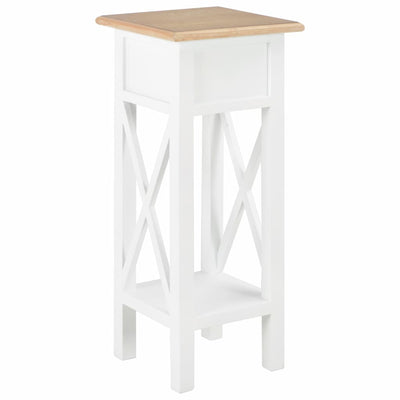 vidaXL Side Table White 27x27x65.5 cm Wood - House of Isabella AU