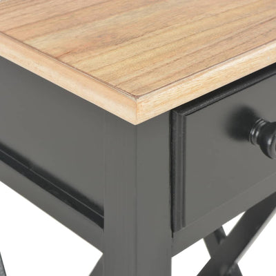 vidaXL Side Table Black 27x27x65.5 cm Wood - House of Isabella AU