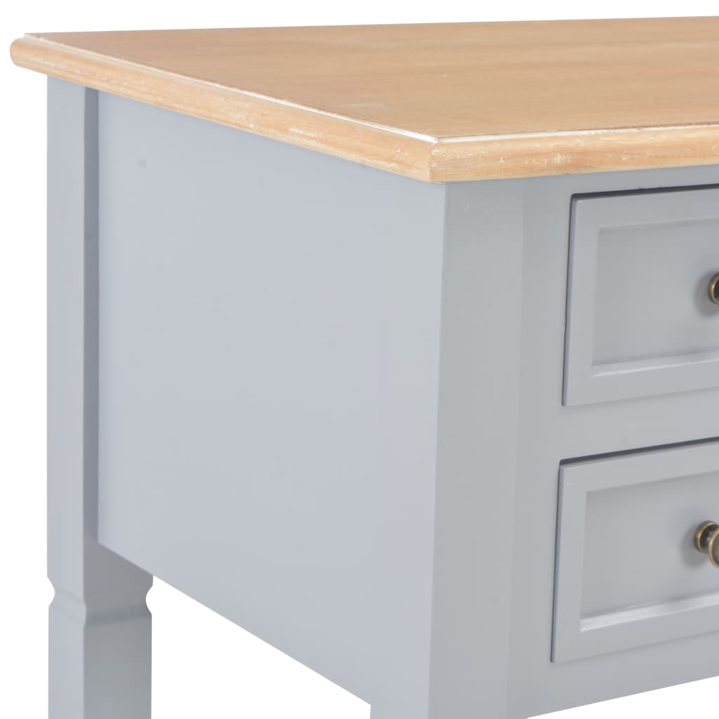vidaXL Writing Desk Grey 109.5x45x77.5 cm Wood - House of Isabella AU