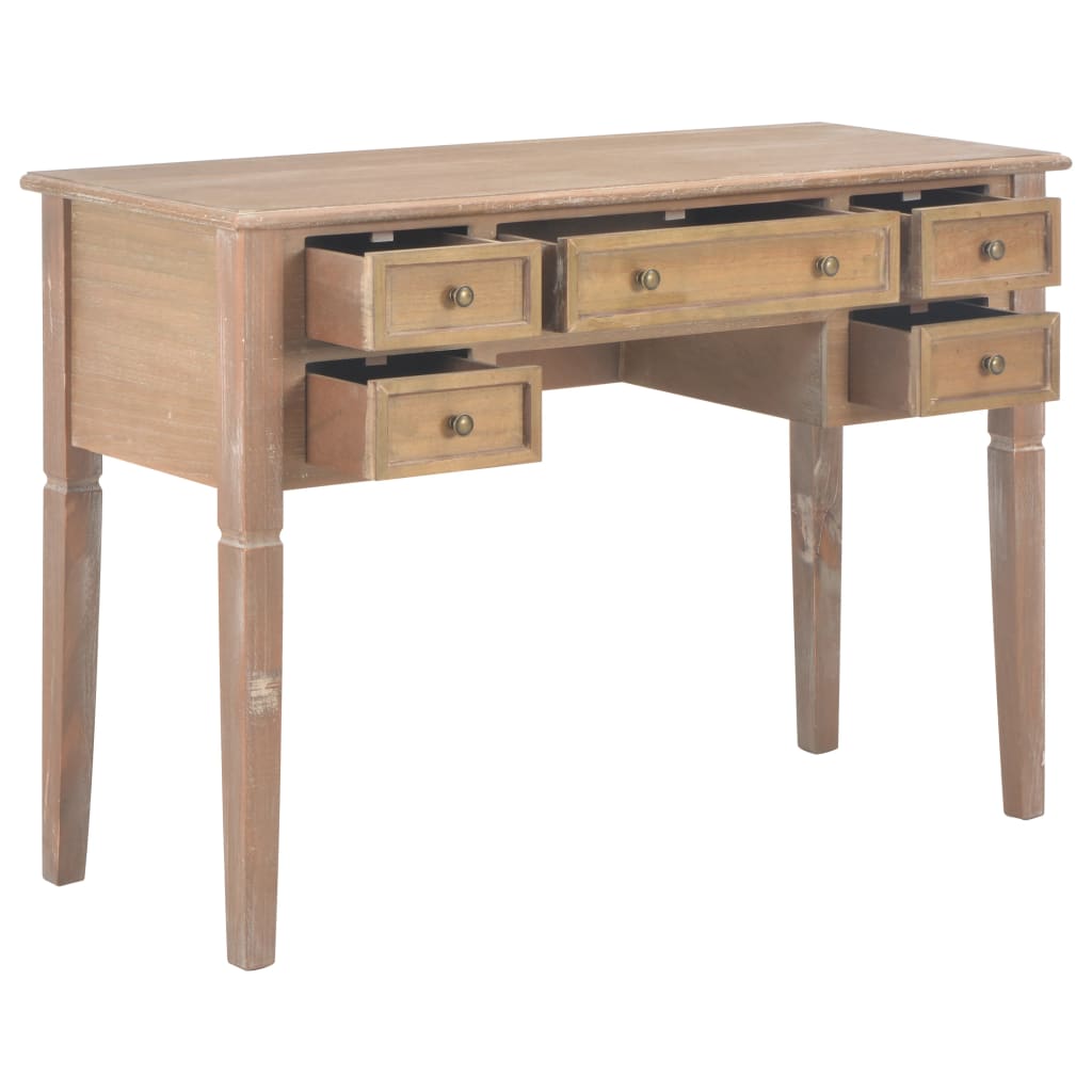 vidaXL Writing Desk Brown 109.5x45x77.5 cm Wood - House of Isabella AU