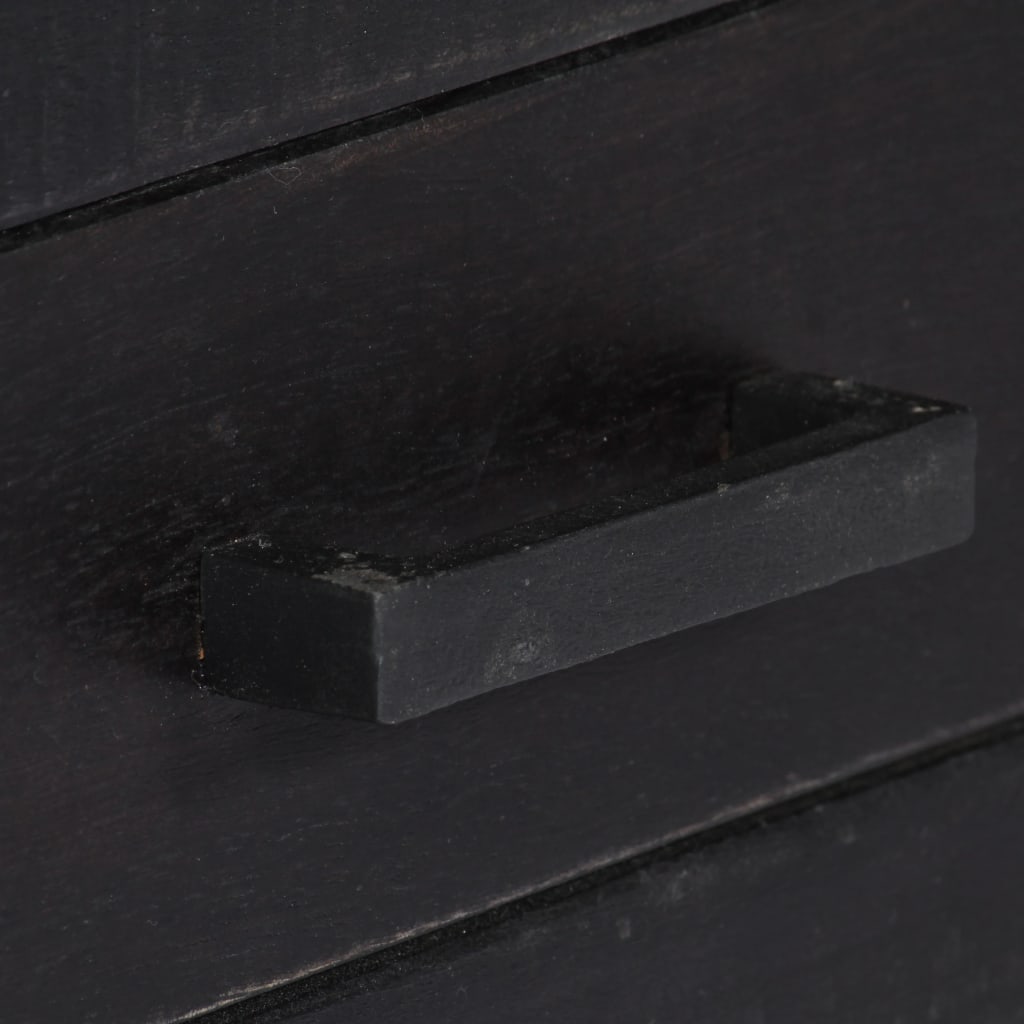 vidaXL TV Cabinet Black 118x30x40 cm Solid Mango Wood - House of Isabella AU