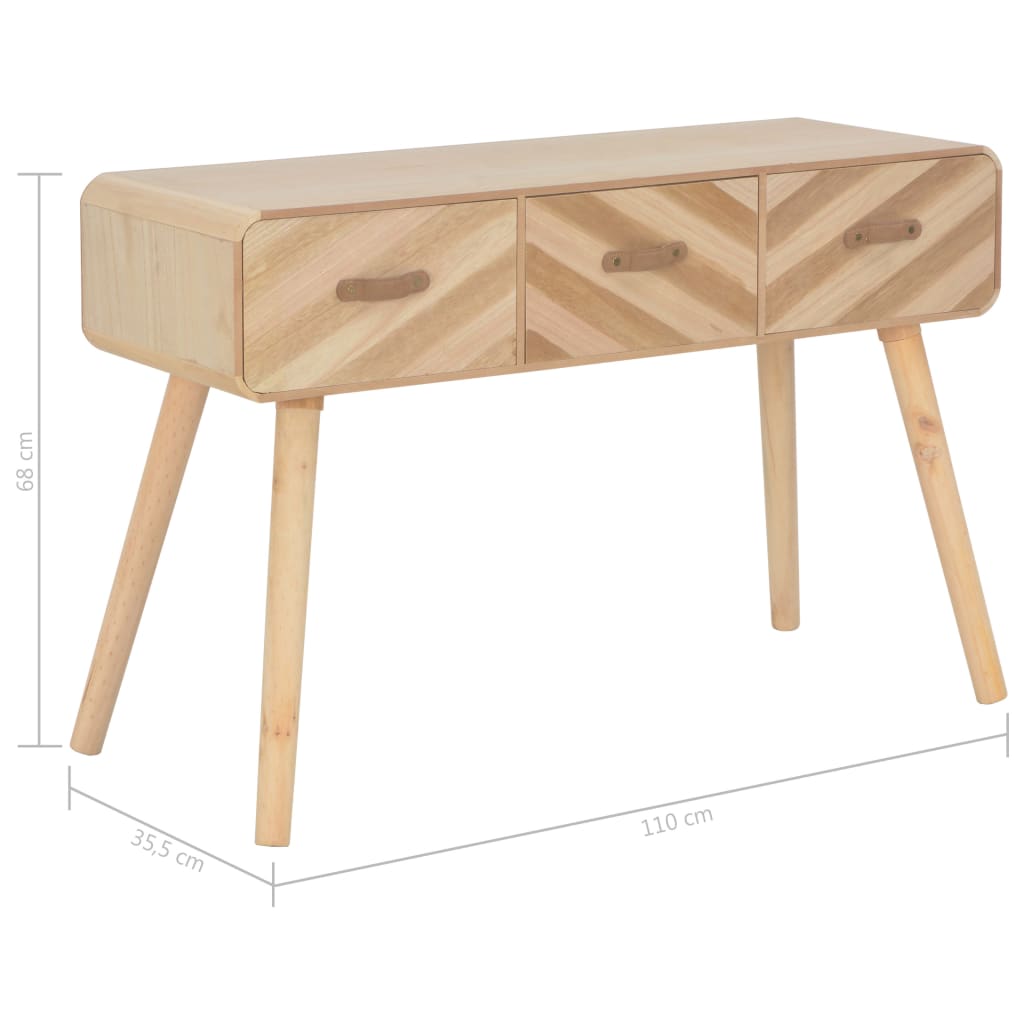 vidaXL Console Table 100x35x68 cm Solid Wood - House of Isabella AU
