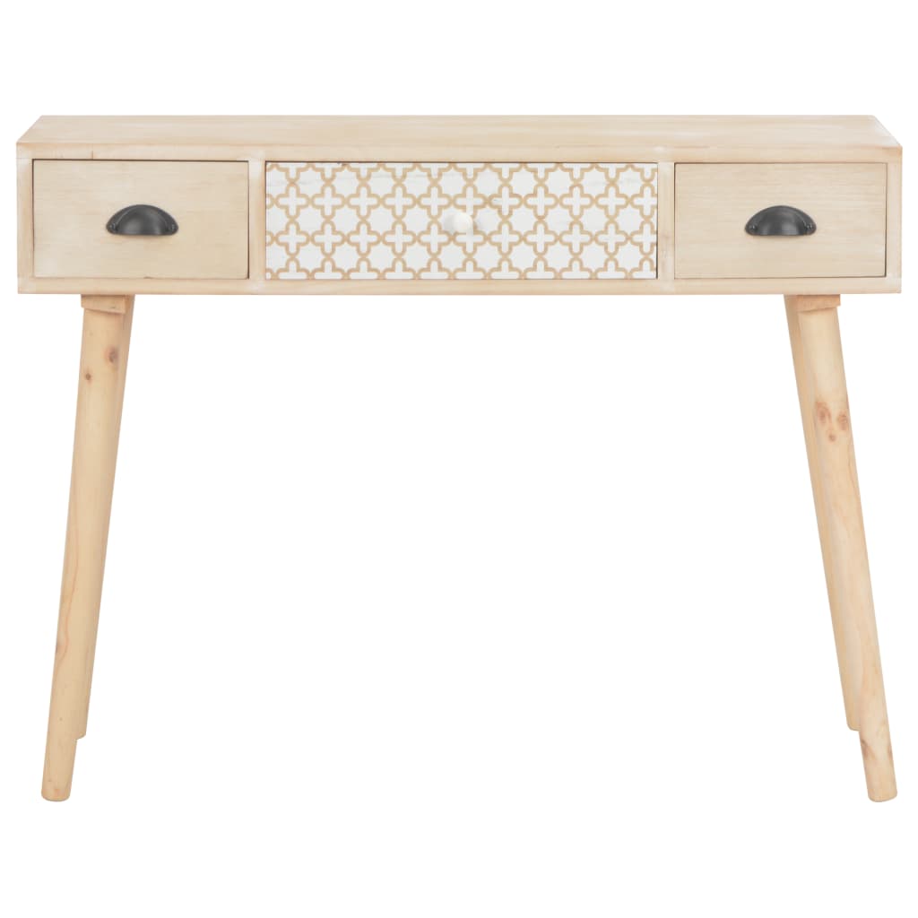 vidaXL Console Table with 3 Drawers 100x30x73 cm Solid Pinewood - House of Isabella AU
