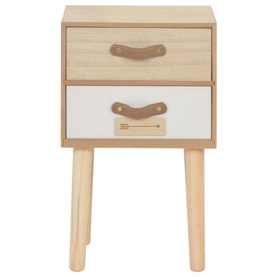 vidaXL Bedside Cabinet with 2 Drawers 30x25x49.5 cm Solid Pinewood - House of Isabella AU