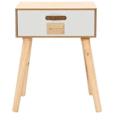 vidaXL Bedside Table with a Drawer 44x30x58.5 cm Solid Pinewood - House of Isabella AU