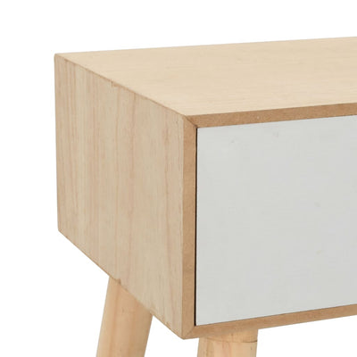 vidaXL Bedside Table with a Drawer 44x30x58.5 cm Solid Pinewood - House of Isabella AU