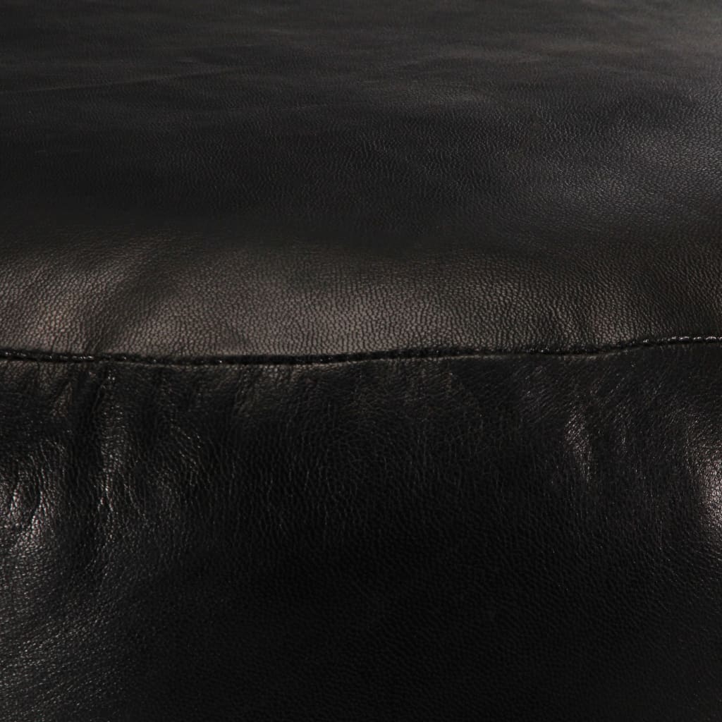 vidaXL Pouffe Black 60x30 cm Genuine Goat Leather - House of Isabella AU
