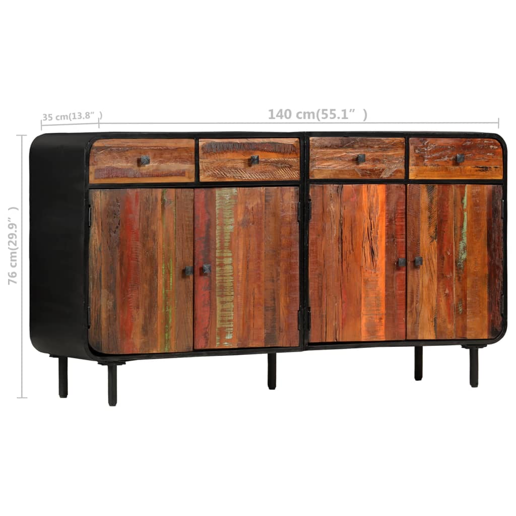 Sideboard Solid Reclaimed Wood 140x35x76 cm