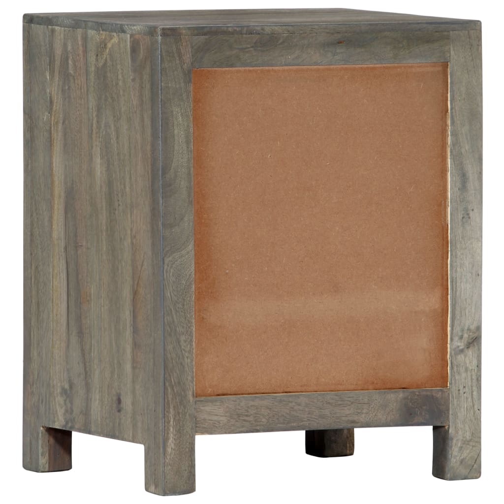 vidaXL Bedside Cabinet Grey 40x30x50 cm Solid Mango Wood - House of Isabella AU