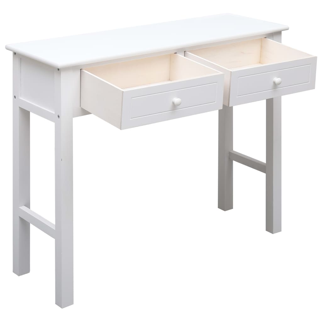 Console Table White 90x30x77 cm Wood