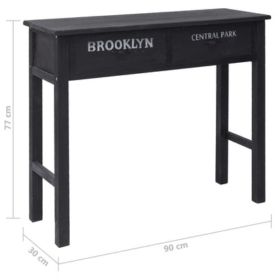 vidaXL Console Table Black 90x30x77 cm Wood - House of Isabella AU