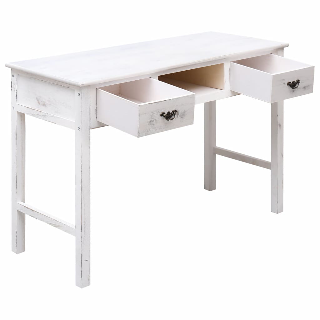 Console Table Antique White 110x45x76 cm Wood