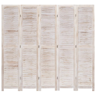 vidaXL 5-Panel Room Divider 175x165 cm Wood - House of Isabella AU