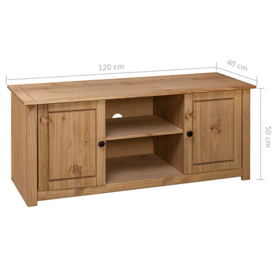 TV Cabinet 120x40x50 cm Solid Pine Wood Panama Range