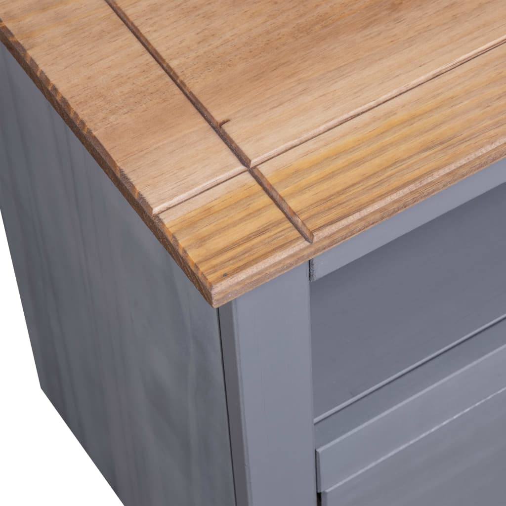 Corner TV Cabinet Grey 93x49x49 cm Solid Pine Panama Range