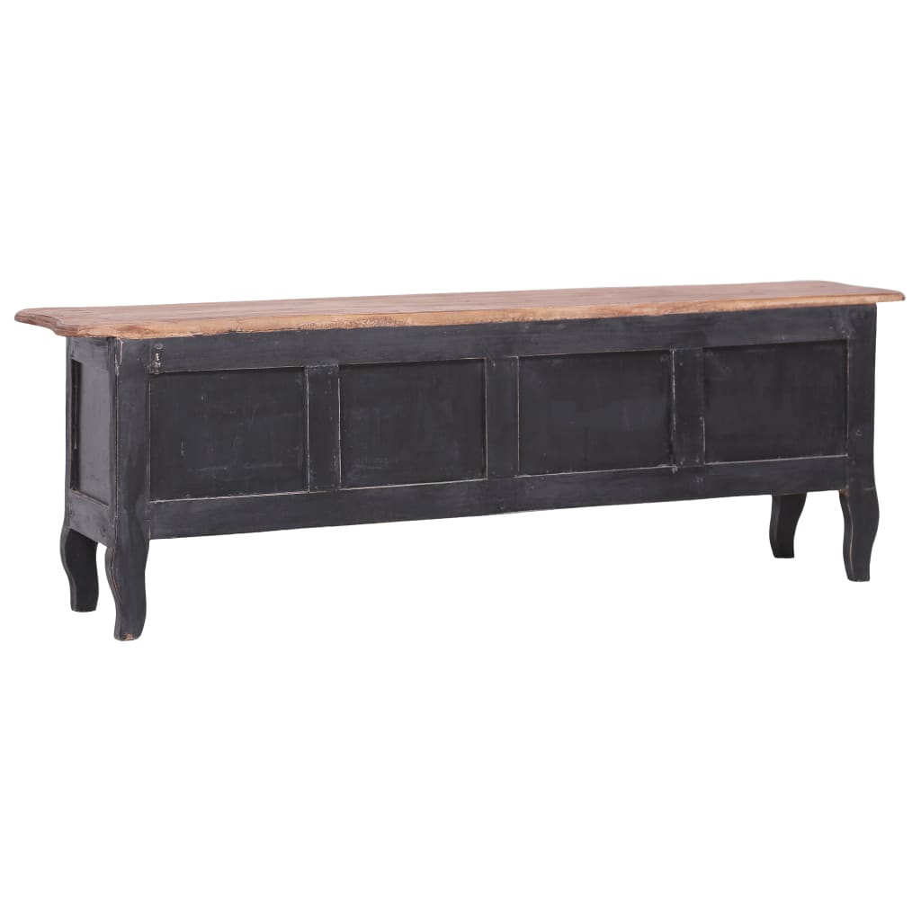 TV Cabinet 120x30x40 cm Black Solid Reclaimed Wood