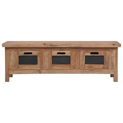 TV Cabinet with 3 Drawers 120x30x40 cm Solid Mahogany Wood