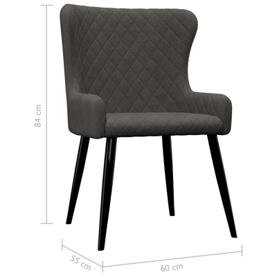 vidaXL Dining Chairs 2 pcs Grey Velvet - House of Isabella AU