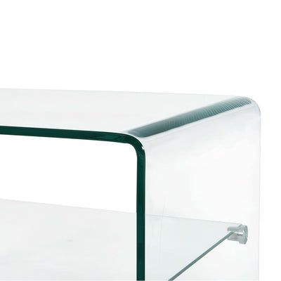 Coffee Table Clear 50x45x33 cm Tempered Glass