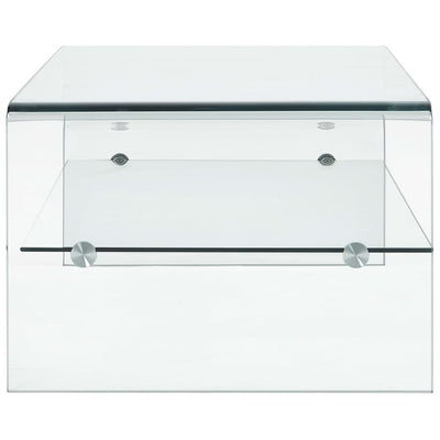 Coffee Table Clear 98x45x31 cm Tempered Glass