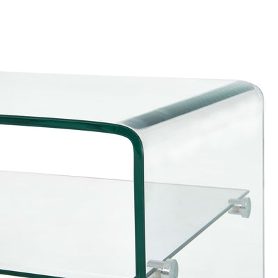 Coffee Table Clear 98x45x31 cm Tempered Glass