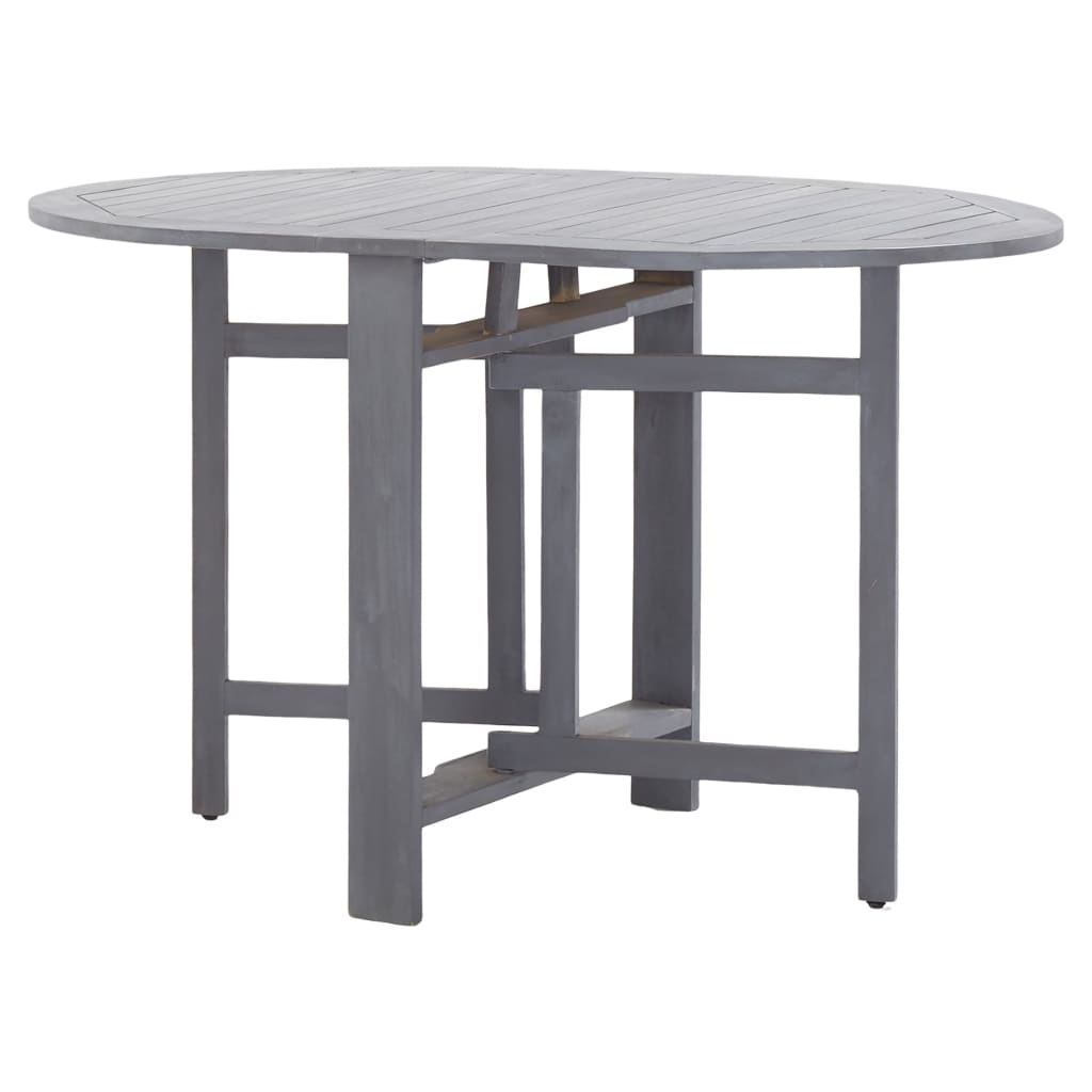 Garden Table Grey 120x70x74 cm Solid Acacia Wood