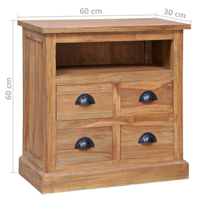 Side Cabinet 60x30x60 cm Solid Teak