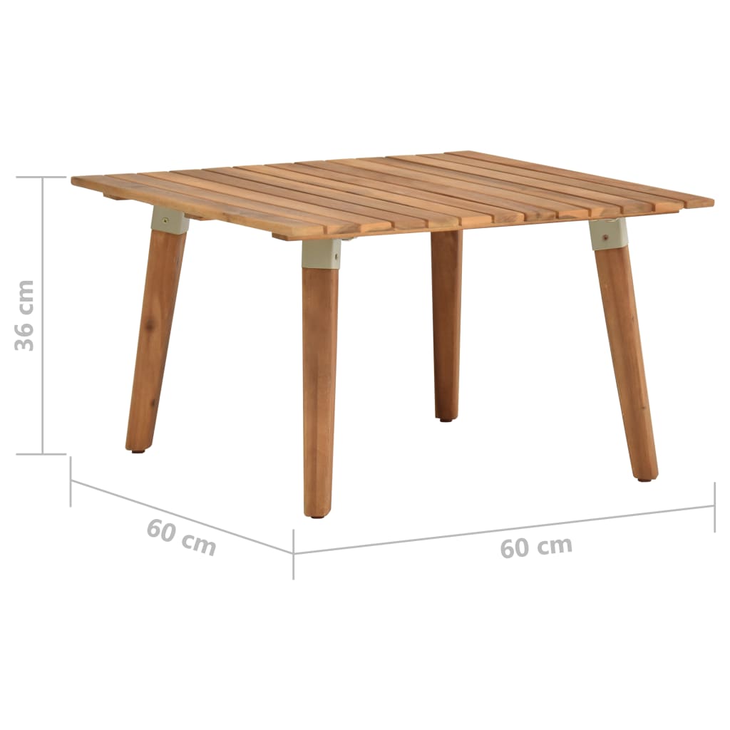Garden Coffee Table 60x60x36 cm Solid Acacia Wood