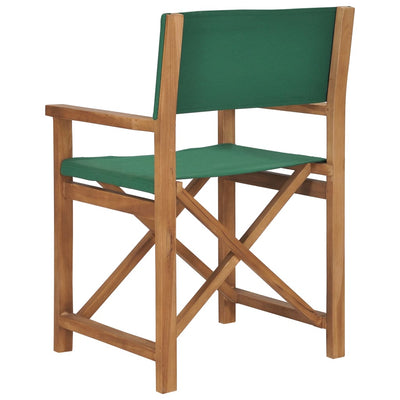 vidaXL Director's Chair Solid Teak Wood Green - House of Isabella AU