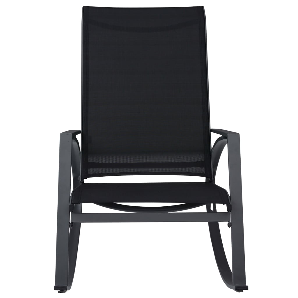 Garden Rocking Chairs 2 pcs Textilene Black