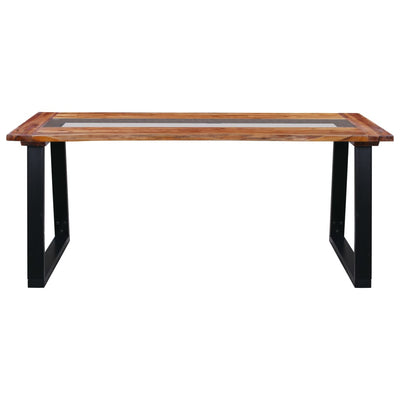vidaXL Dining Table 180x90x75 cm Solid Acacia Wood and Glass - House of Isabella AU
