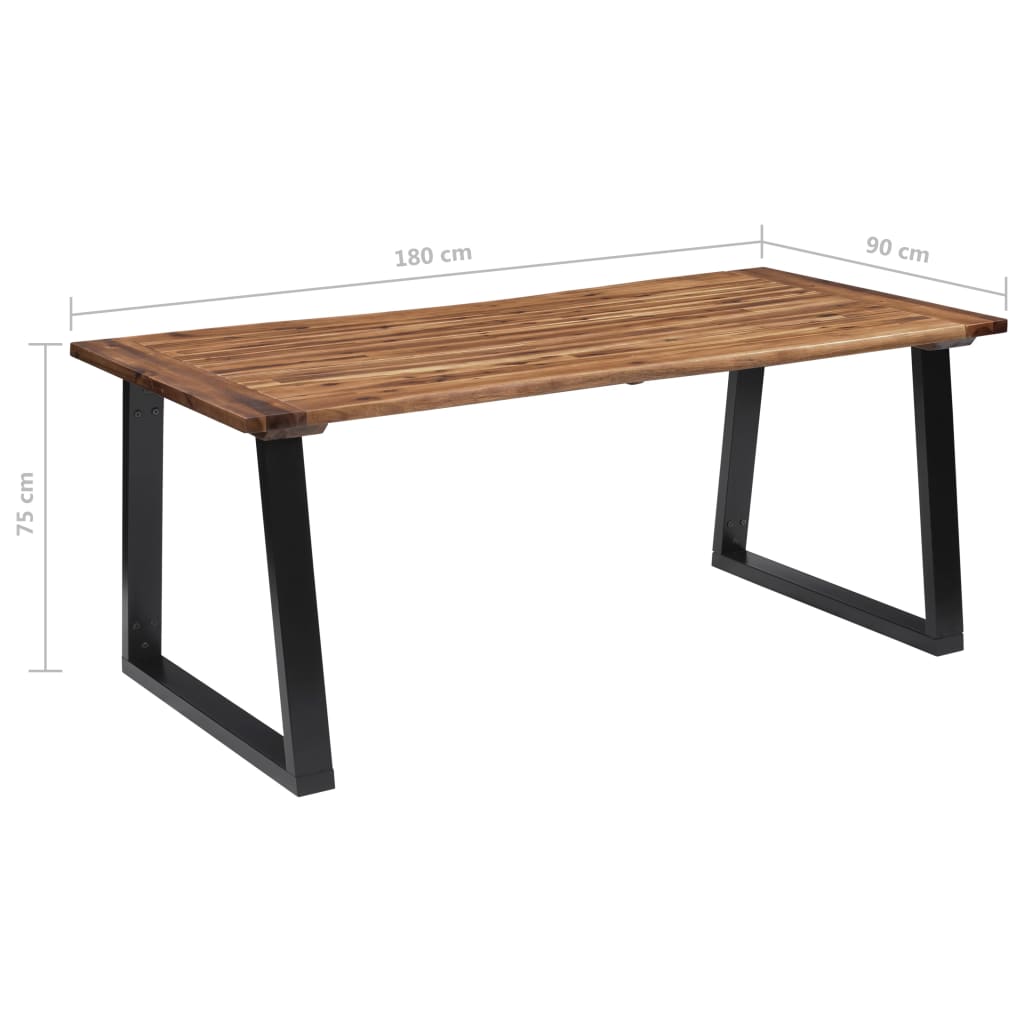 vidaXL Dining Table Solid Acacia Wood 180x90 cm - House of Isabella AU
