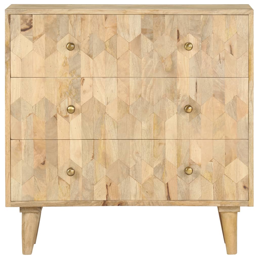 Drawer Cabinet 75x35x75 cm Solid Mango Wood