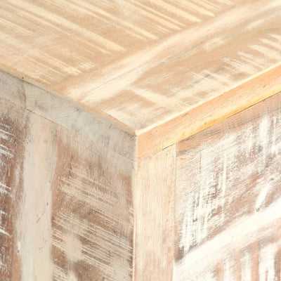 Sideboard White 73x30x75 cm Solid Acacia Wood