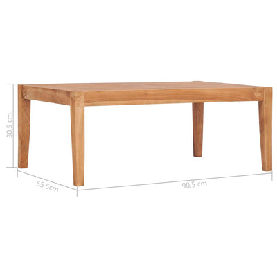 Garden Table 90.5x55.5x30.5 cm Solid Teak Wood