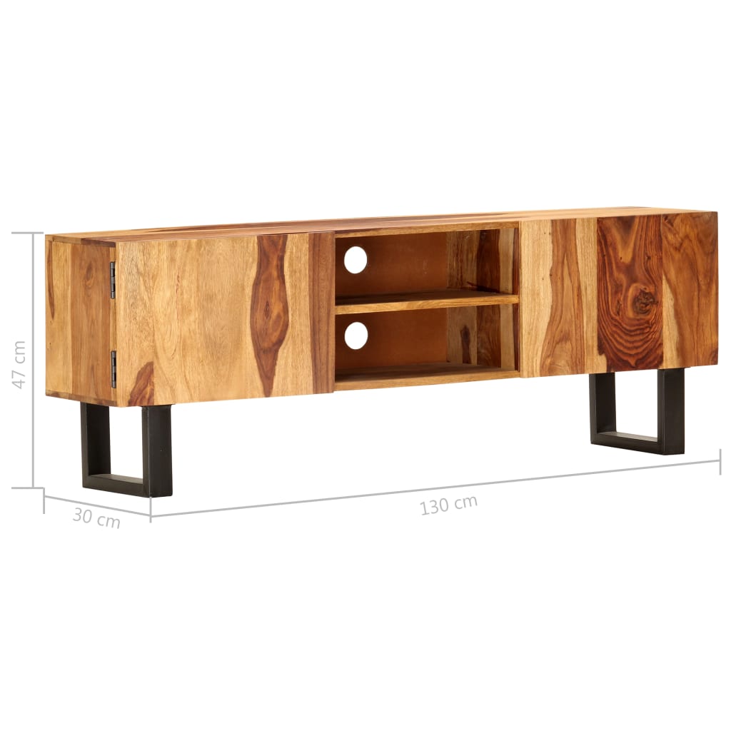 vidaXL TV Cabinet 130x30x47 cm Solid Acacia Wood - House of Isabella AU