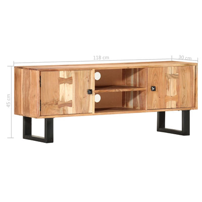 vidaXL TV Cabinet 118x30x45 cm Solid Acacia Wood - House of Isabella AU