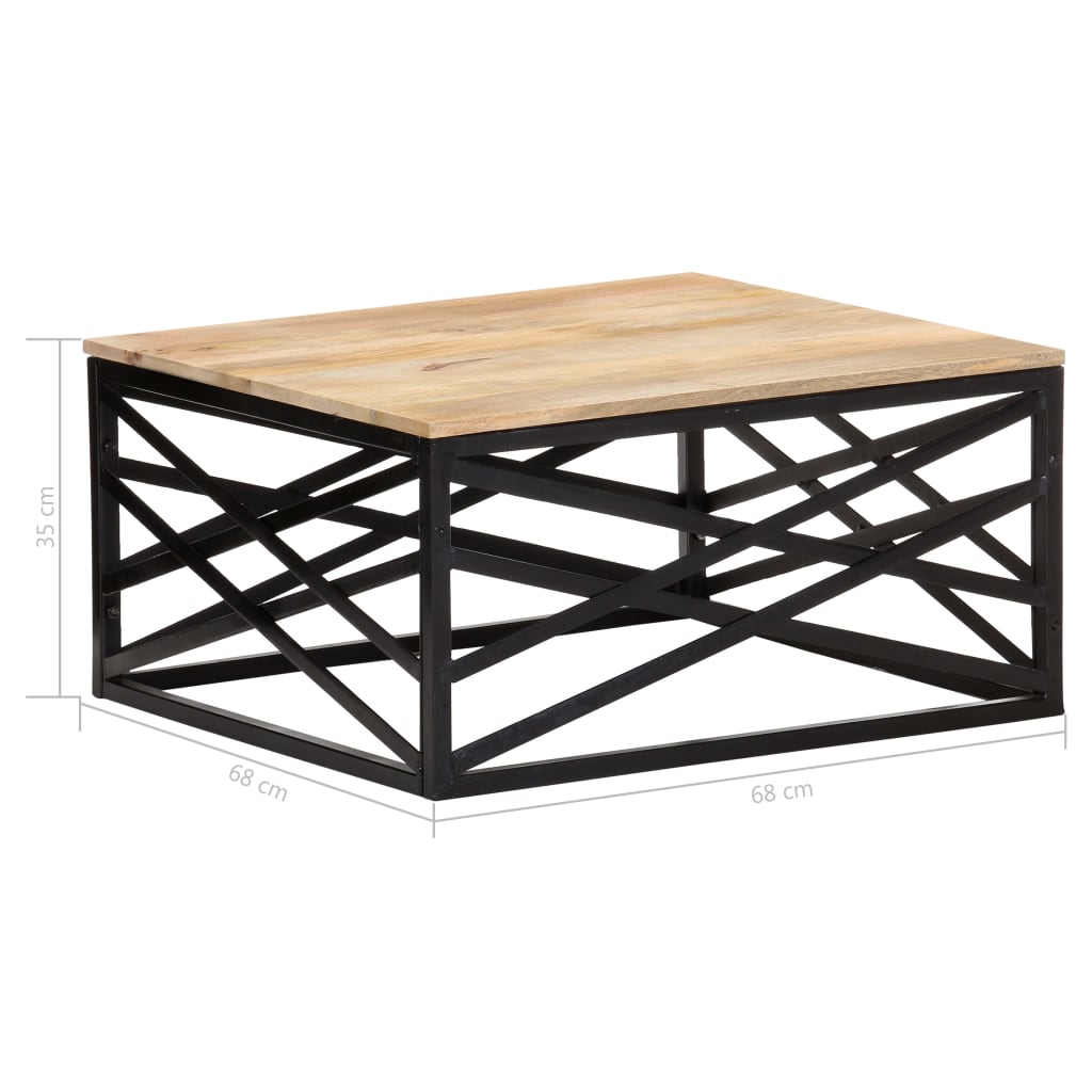 vidaXL Coffee Table 68x68x35 cm Solid Mango Wood - House of Isabella AU